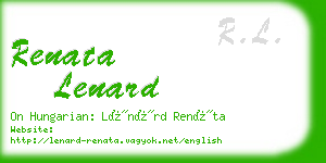 renata lenard business card